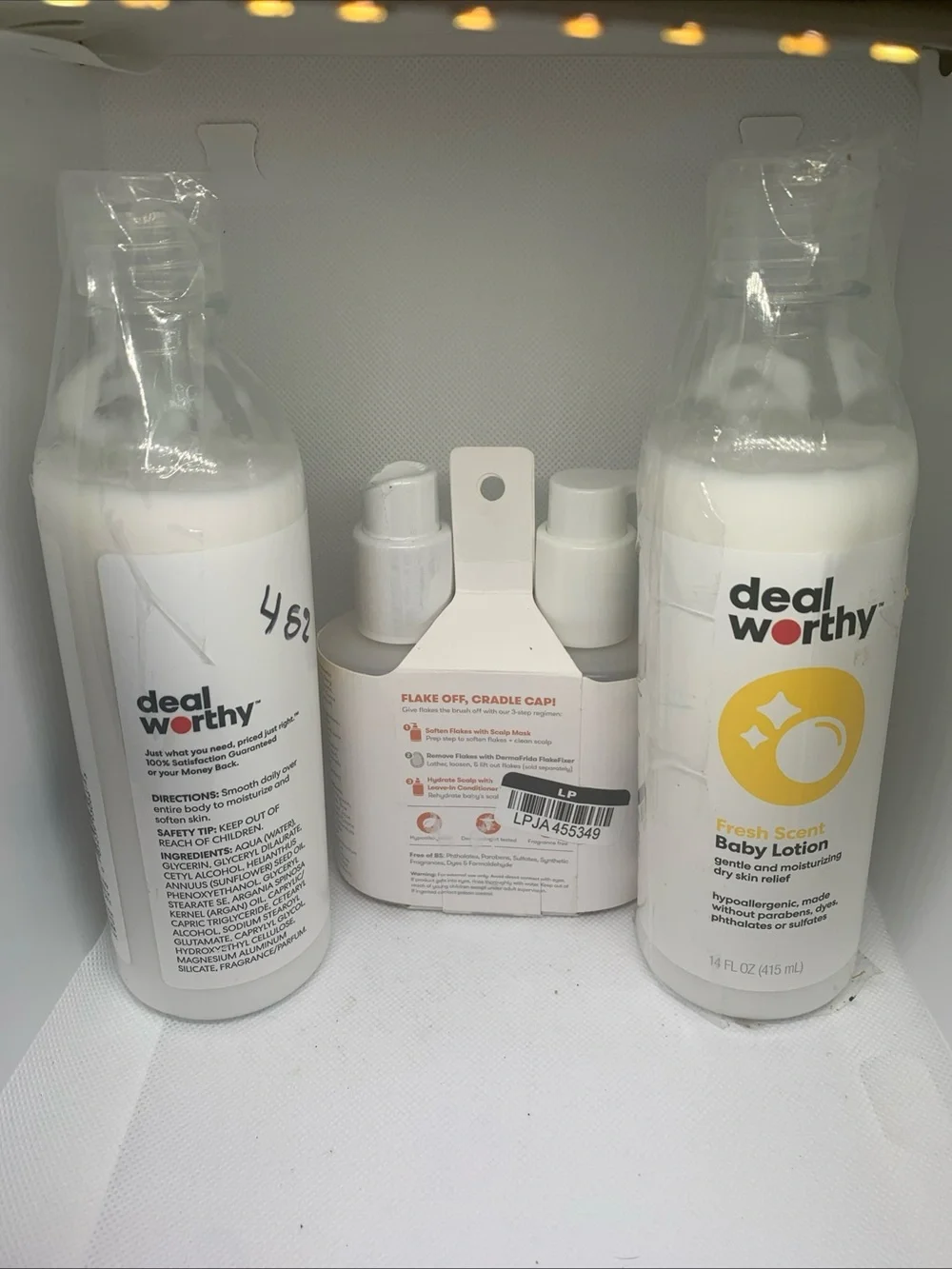 2 Fresh Scent Baby Lotion and Scalp Mask. Leave in Conditioner Spray Set